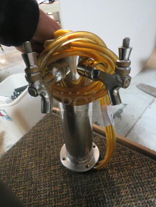 One Stainless Steel Tower With 2 Taps