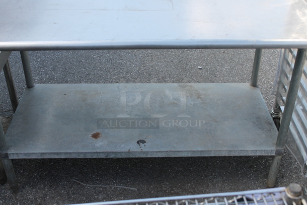 Stainless Steel Commercial Table w/ Under Shelf and Back Splash. - Image 2 of 2