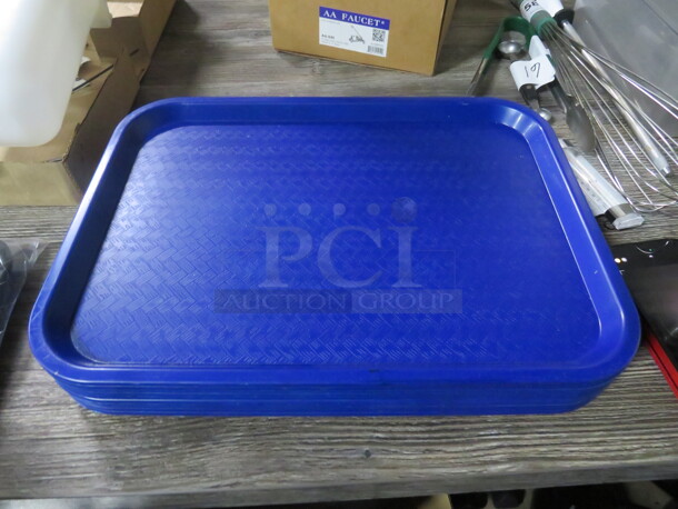 One Lot Of 12 Blue Lunch Tray. 16X12