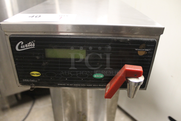 Curtis D500GT63A000 Stainless Steel Commercial Countertop Coffee Machine w/ Hot Water Dispenser. 120/220 Volts, 1 Phase.  - Image 4 of 6