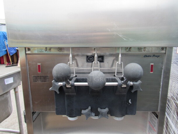 One Stainless Steel Electro Freeze 2 Flavor Twist Soft Serve Machine On Casters. Unable To Test. 208-230 Volt. 3 Phase. Model# SL500-132. 22X38X60 - Image 2 of 2