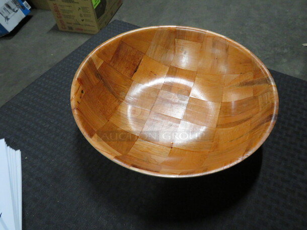 NEW 12 Inch Wooden Bowl. 12XBID - Image 1 of 1