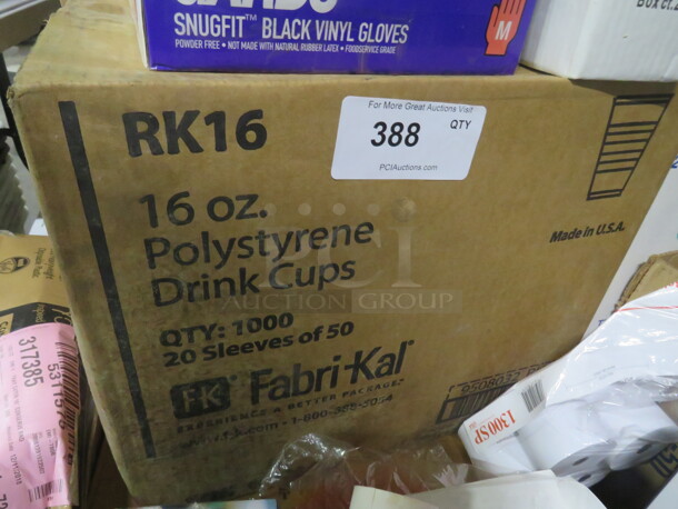 One Case Of Fabri-Kal 16oz Clear Drink Cups. #RK16. $116.49. - Image 1 of 1