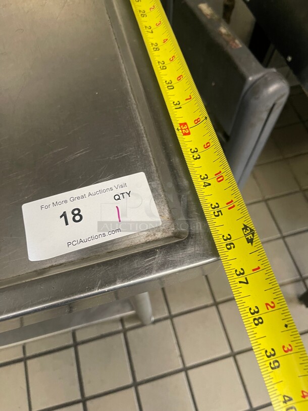 Clean! Commercial 48 inch Stainless Steel Table With Stainless Shelf NSF With Splash Guard - Image 6 of 7