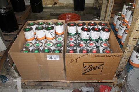 ALL ONE MONEY! PALLET LOT of Various Buckets Including Proflex Primer Part A and B. BUYER MUST REMOVE.