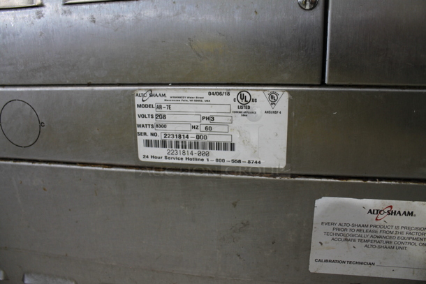 2 2018 Alto Shaam AR-7E Stainless Steel Commercial Electric Powered Rotisserie Ovens on Commercial Casters. 208 Volts, 3 Phase. 2 Times Your Bid! - Image 6 of 9