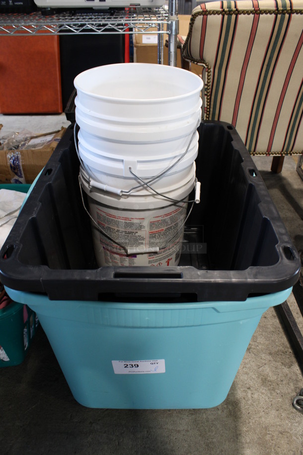 ALL ONE MONEY! Lot of 3 Buckets and 2 Bins! Includes 28x19x15