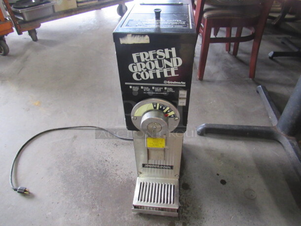 One Grindmaster Coffee Grinder. Model# 890. 115 Volt. 7X15.5X27