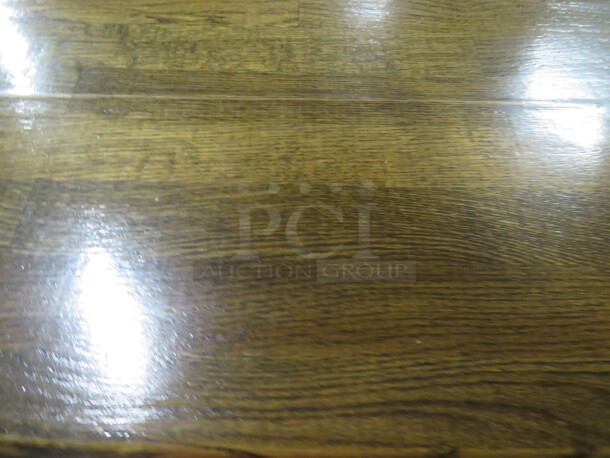 One Solid Wooden Table On Pedestal Base. 45X30X29 - Image 2 of 2