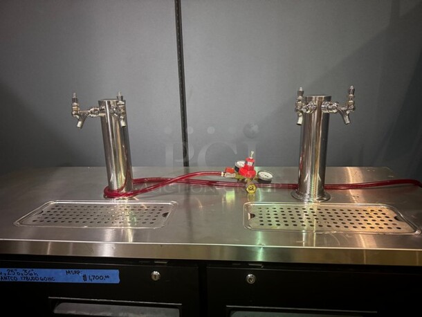 Avatco (4) Tap Kegerator Beer Dispenser/Beer Cooler, 60X25X36, Very nice condition, Tested & Working! - Image 3 of 9