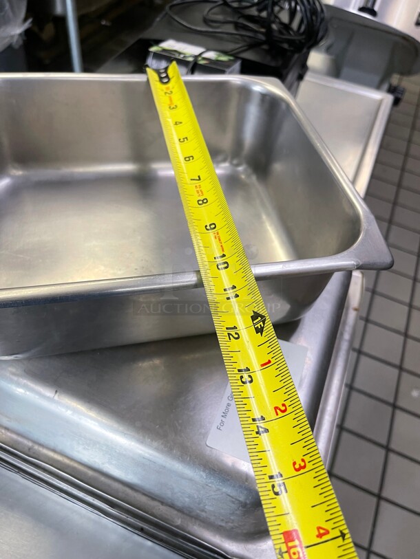 Commercial Deep Full Size Super Pan V Stainless Steel Steam Table / Hotel Pan With 8.3 Quart Capacity NSF 12x11x4 - Image 6 of 7