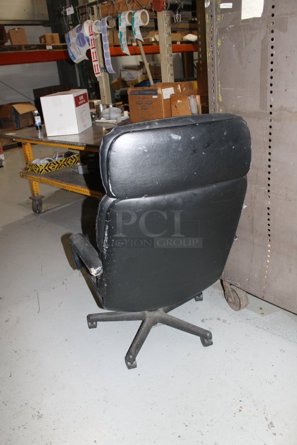 Metal Table w/ Under Shelf, Contents on Commercial Casters and Office Chair. - Image 3 of 10