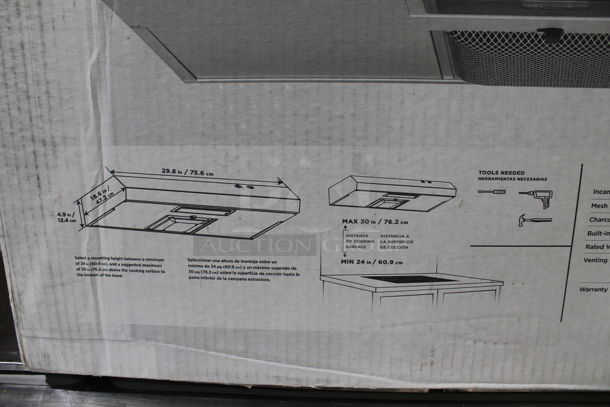 BRAND NEW IN BOX! Vissani 30BLC19PRT PRF0185848 Range Hood. 120 Volts, 1 Phase.  - Image 3 of 7