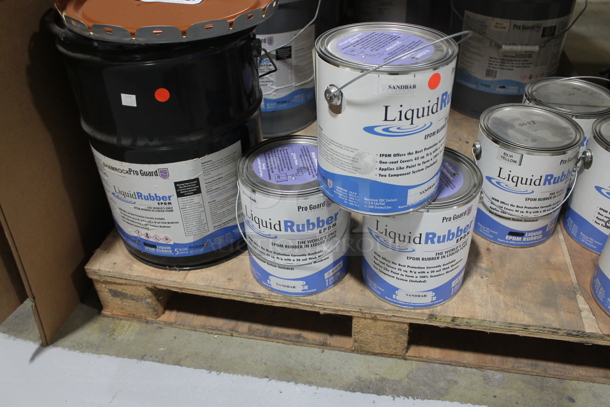 ALL ONE MONEY! TWO PALLET LOT of Various Items Including Pro Guard Liquid Rubber and Cardboard. BUYER MUST REMOVE. - Image 5 of 5