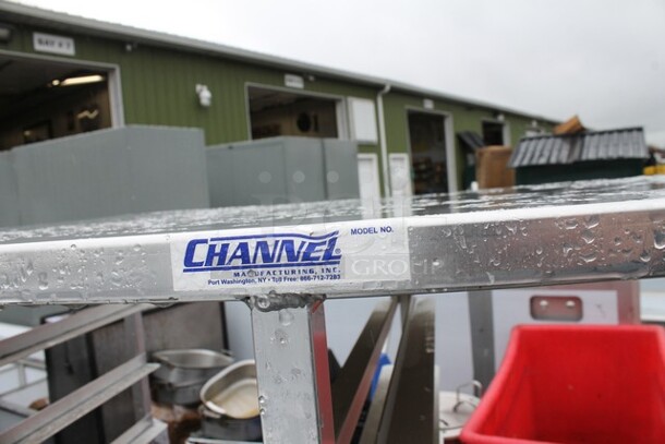 Channel Metal Commercial Double Pan Transport Rack on Commercial Casters.  - Image 3 of 3
