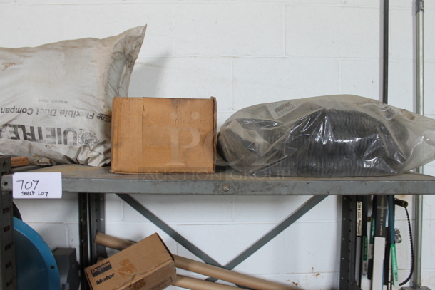 Gray Metal 4 Tier Shelving Unit w/ Contents Including Metal Powered Unit. BUYER MUST REMOVE. - Image 3 of 7