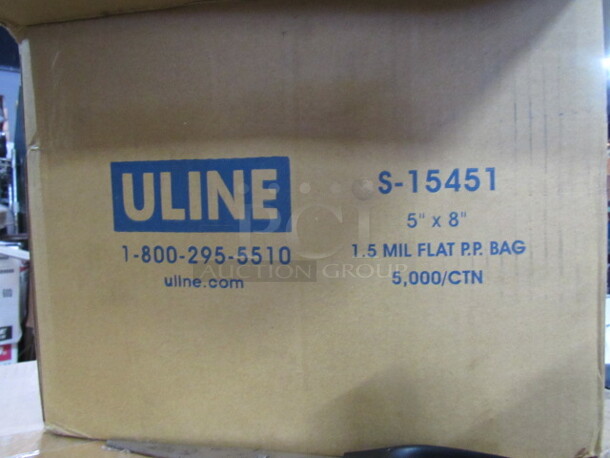One Opened Box Of ULine 5X8 Poly Bags. #S-15451 5,000 ct. - Image 2 of 2