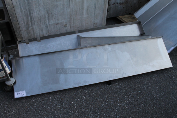 3 Various Stainless Steel Wall Mount Shelves. 3 Times Your Bid! - Image 1 of 4