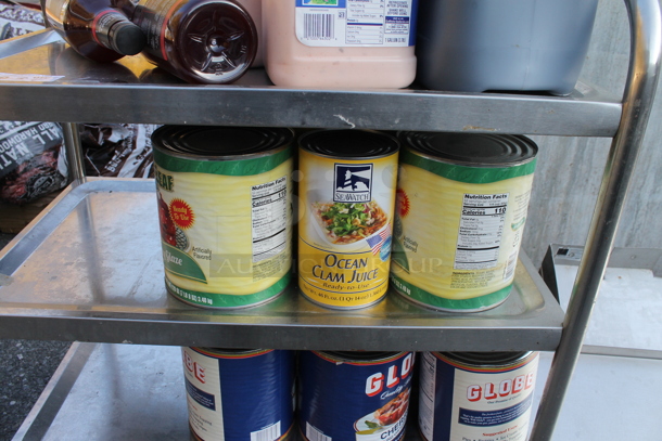 Stainless Steel Commercial 3 Tier Cart w/ Contents on Commercial Casters. - Image 4 of 5