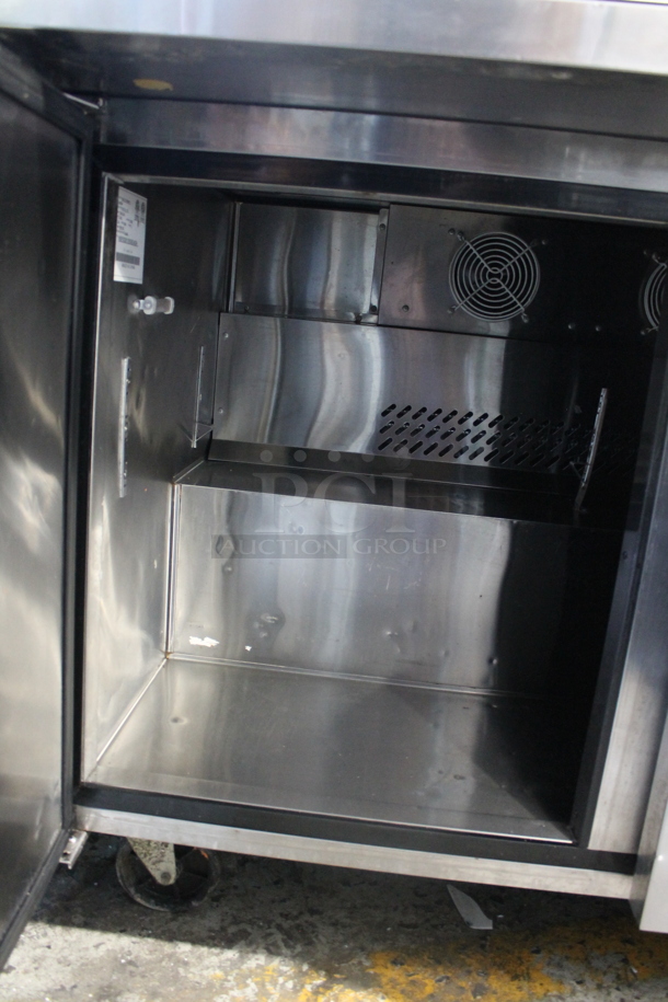 2015 Atosa MSF8306 Stainless Steel Commercial Sandwich Salad Prep Table Bain Marie Mega Top on Commercial Casters. 115 Volts, 1 Phase. Tested and Powers On But Does Not Get Cold - Image 6 of 7