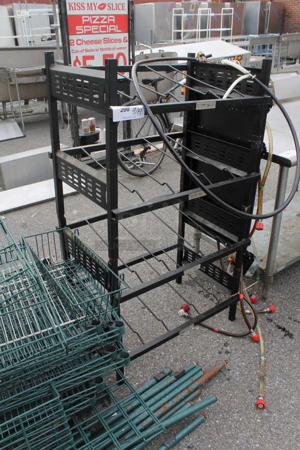 Black Metal Soda Rack w/ 5 Soda Pumps. - Image 2 of 5