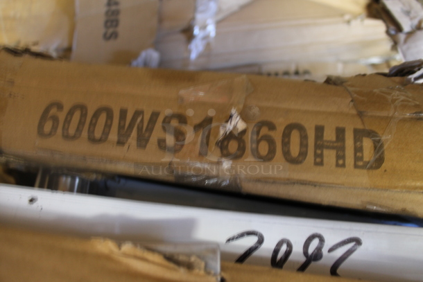 BRAND NEW SCRATCH AND DENT! Regency 600WS1860HD 16 Gauge Stainless Steel 18" x 60" Heavy Duty Wall Shelf - Image 2 of 3