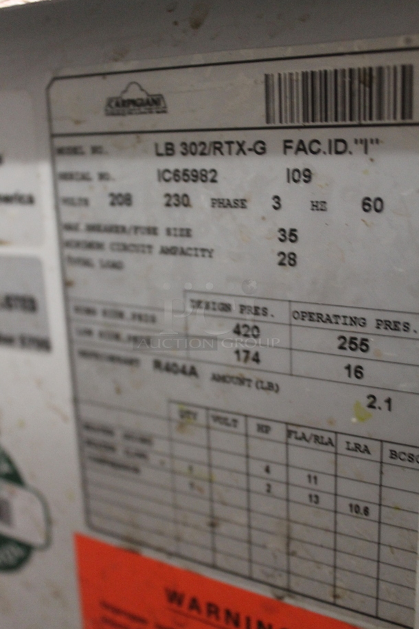 Carpigiani LB 302/RTX-G Stainless Steel Commercial Floor Style Batch Freezer. 208/230 Volts, 3 Phase. - Image 7 of 7