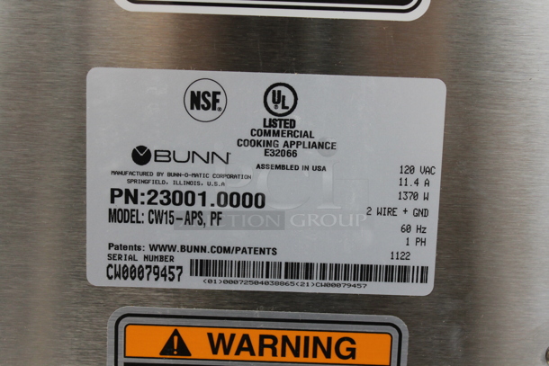 BRAND NEW IN BOX! 2022 Bunn CW15-APS Stainless Steel Commercial Countertop Coffee Machine. Stock Picture - Cosmetic Condition May Vary.  120 Volts, 1 Phase.  - Image 3 of 4