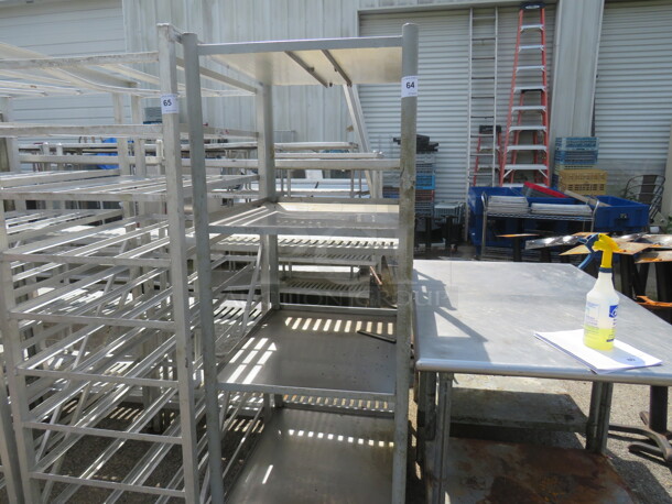 One Metal Shelving System With 4 Shelves. 24X30X70
