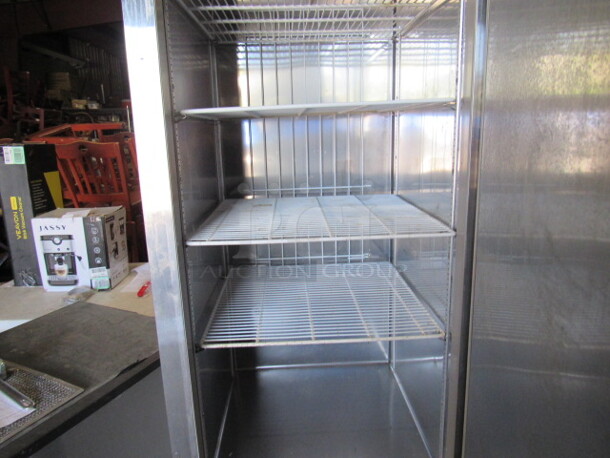 One Norlake 1 Door Stainless Steel Freezer With 4 Racks On Casters. 115 Volt. Model# F23-S. 27X31X84. $4435.00 - Image 3 of 5