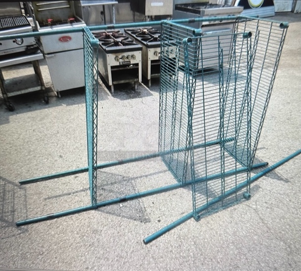 One Green Metro Shelf With 4 Shelves. Some Assembly Required - Image 1 of 1