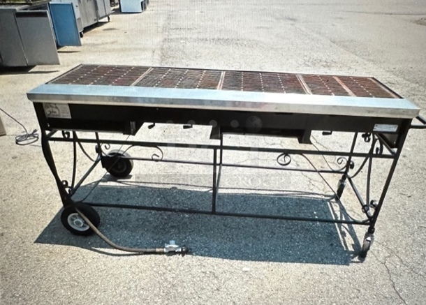One Portable Propane Grill On Casters. 70X23X31 - Image 1 of 2