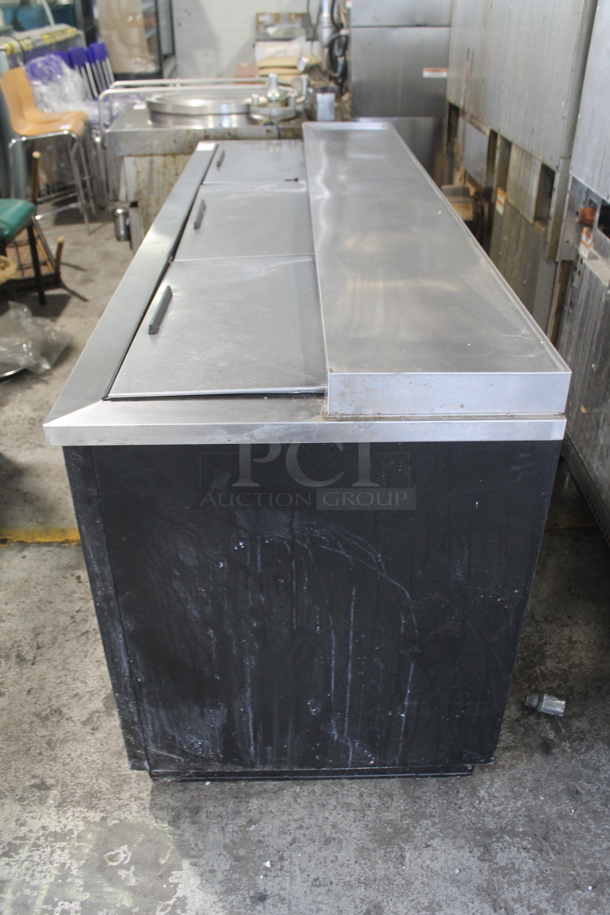 Beverage Air DW79-B Stainless Steel Commercial Back Bar Bottle Cooler w/ 3 Sliding Lids. 115 Volts, 1 Phase. Tested and Powers On But Does Not Get Cold - Image 2 of 11