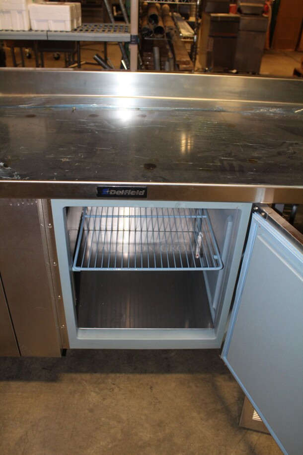 NEW! Delfield Custom Made 2 Door Worktop Freezer On Casters. 67x31x36. 115V/60Hz. Working When Pulled!  - Image 3 of 8
