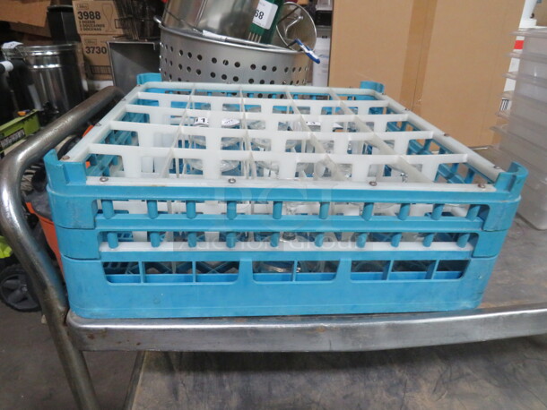 One 25 Hole Blue Dishwasher Rack.