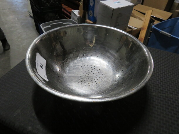 One 16 Inch Stainless Steel Colander. - Image 1 of 1