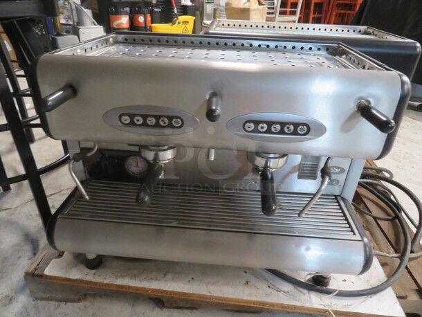 One La San Marco 85E 2 Group  Espresso Machine. 220 Volt. 1 Phase. 25X22X19. $5295.00