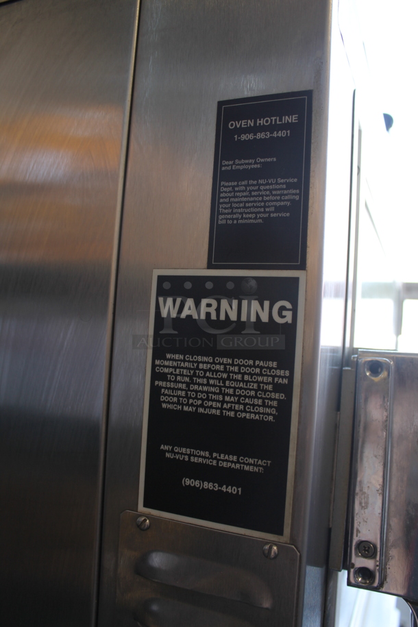 Nu Vu SUB-123 Stainless Steel Commercial Electric Powered Oven Proofer on Commercial Casters. 208 Volts, 3 Phase.  - Image 8 of 10