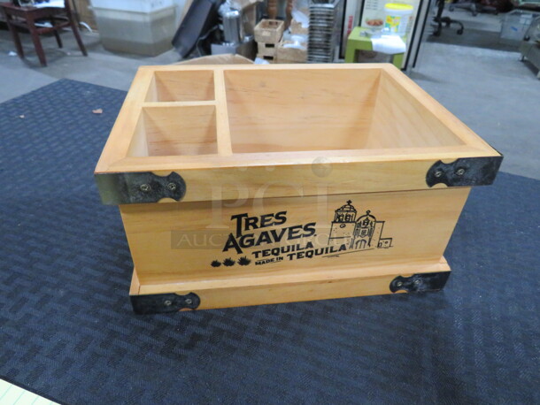One NEW Tres Agaves Wooden Bar Organizer. - Image 1 of 1