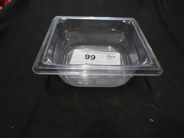 One 1/6 Size 2.5 Inch Deep Food Storage Container.