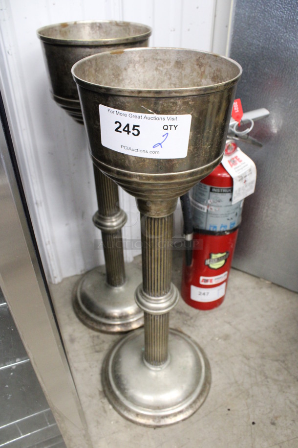 2 Metal Champagne Bucket Stands. 10x10x27. 2 Times Your Bid! - Image 4 of 4