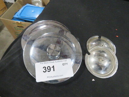 One Lot Of Assorted Size Lids.