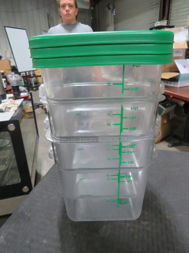 4 Quart Food Storage Container With Lid. 3XBID - Image 1 of 1