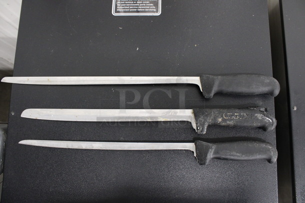 3 Sharpened Stainless Steel Sashimi Knives. Includes 17