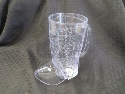 One Case Of 24 Poly Boot Mugs.