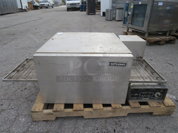 One Lincoln Impinger Pizza Oven. 120/208 Volt. 3 Phase. 56X37X17 - Image 1 of 5
