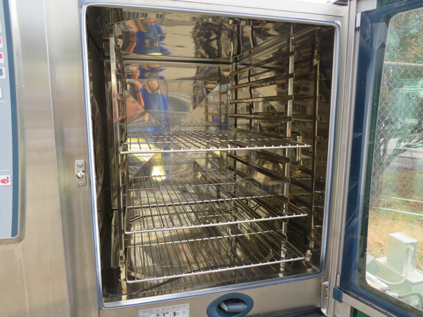 One WORKING Rational Master Plus Combi Oven With 3 Racks, On A Custom Stand. 208 Volt. 3 Phase. #CMP-102. 42X39X67.5 - Image 4 of 5
