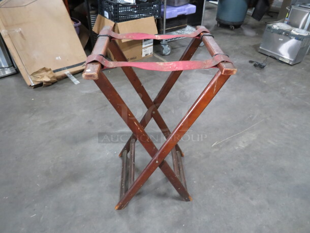 One Wooden Tray Stand. - Image 1 of 1