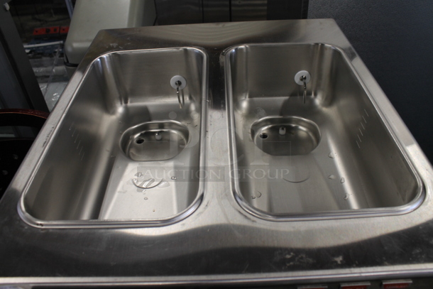 2012 Taylor 342D-27 Stainless Steel Commercial Floor Style Air Cooled 2 Flavor Frozen Beverage Machine w/ Drink Mixer Attachment on Commercial Casters. 208-230 Volts, 1 Phase. - Image 4 of 8