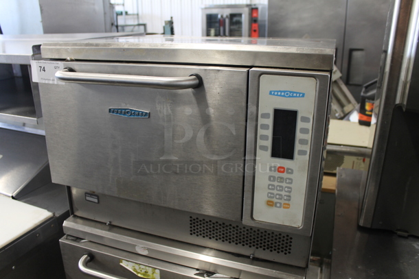 2 2013/2014 Turbochef NGC Stainless Steel Commercial Electric Powered Rapid Cook Ovens on Stainless Steel Equipment Stand w/ Commercial Casters. 208/240 Volts, 1 Phase. 2 Times Your Bid!  - Image 3 of 10